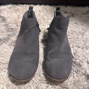 Gray Suede Ankle Boots